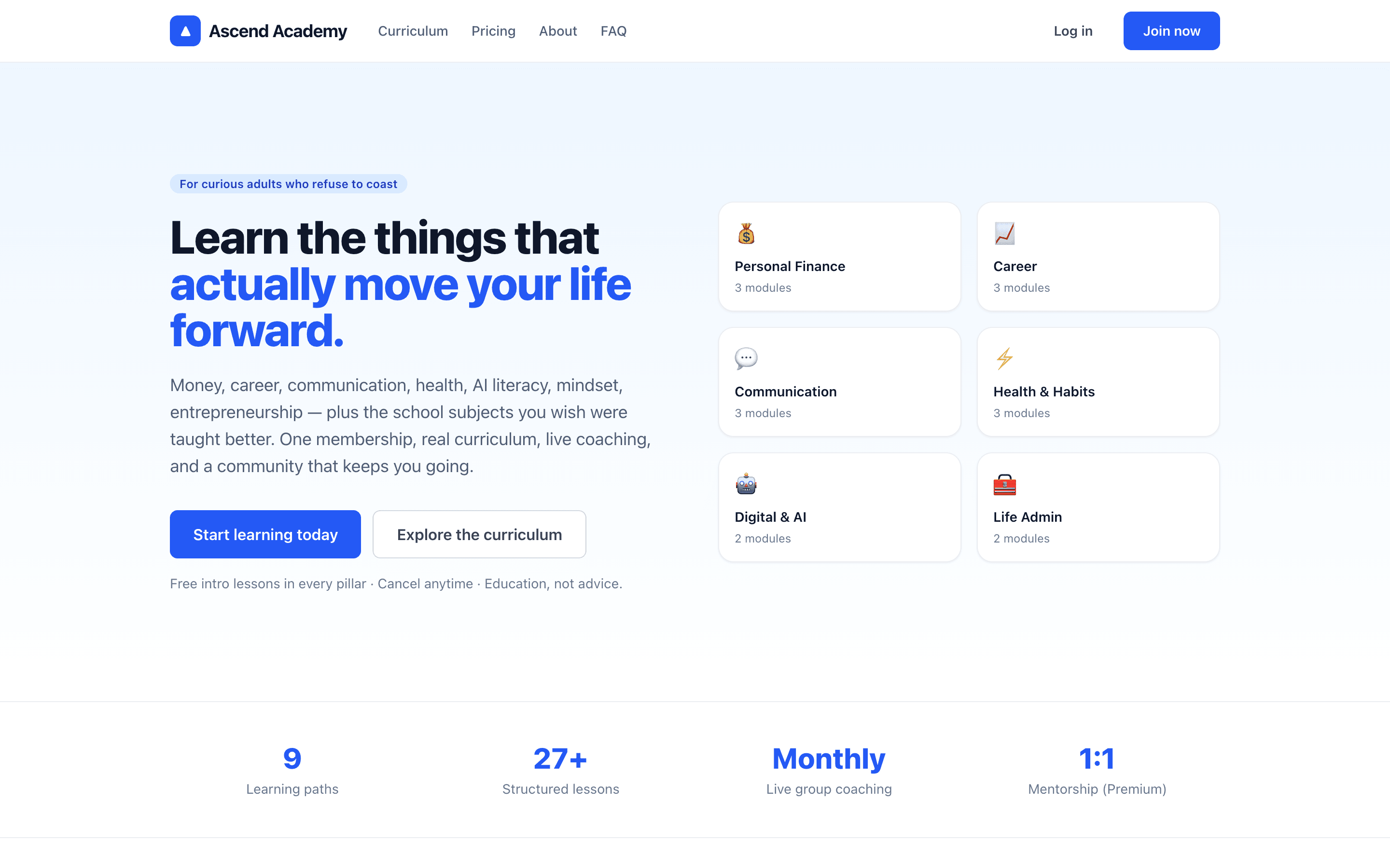 Ascend Academy — project preview