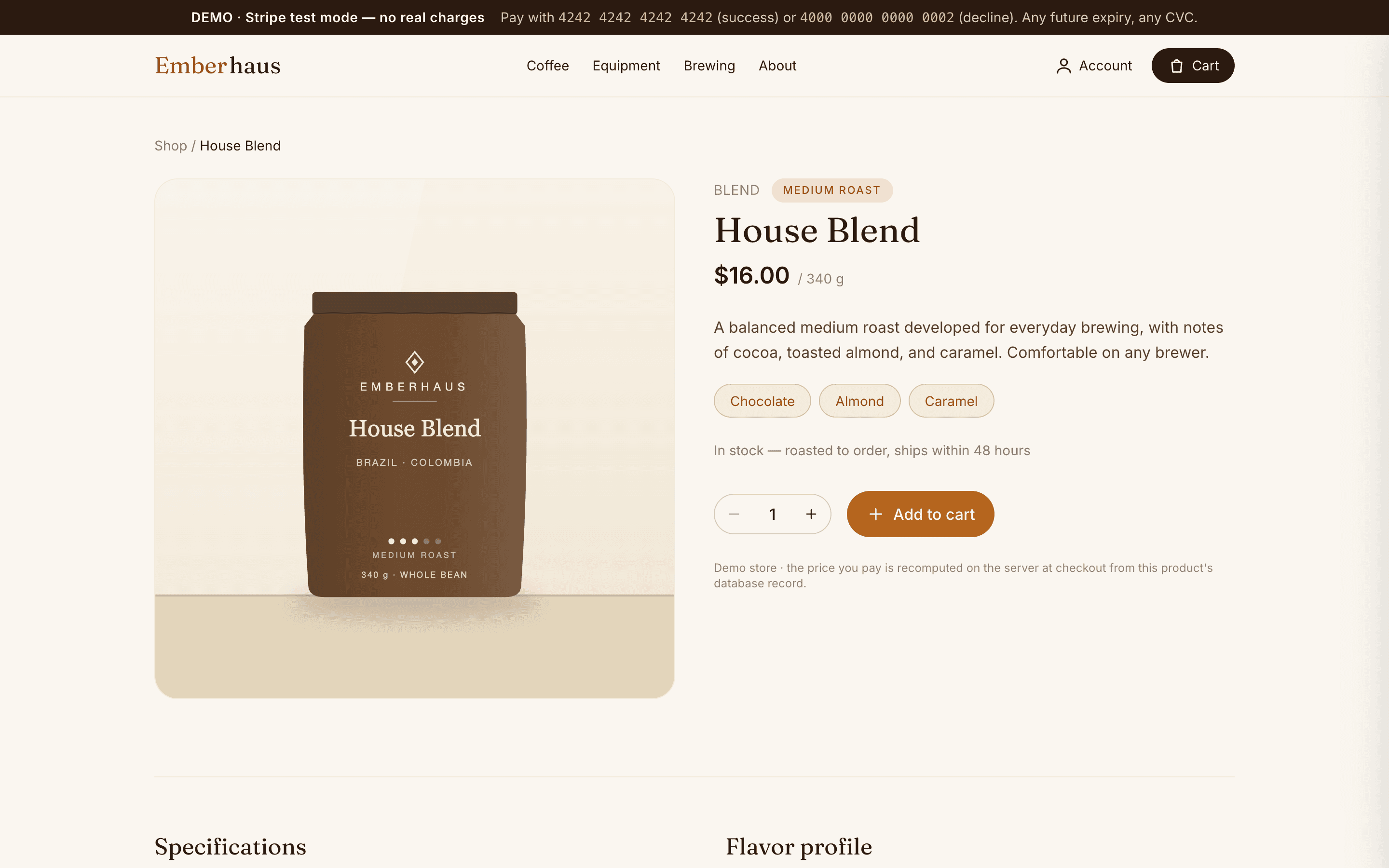 Product detail — House Blend
