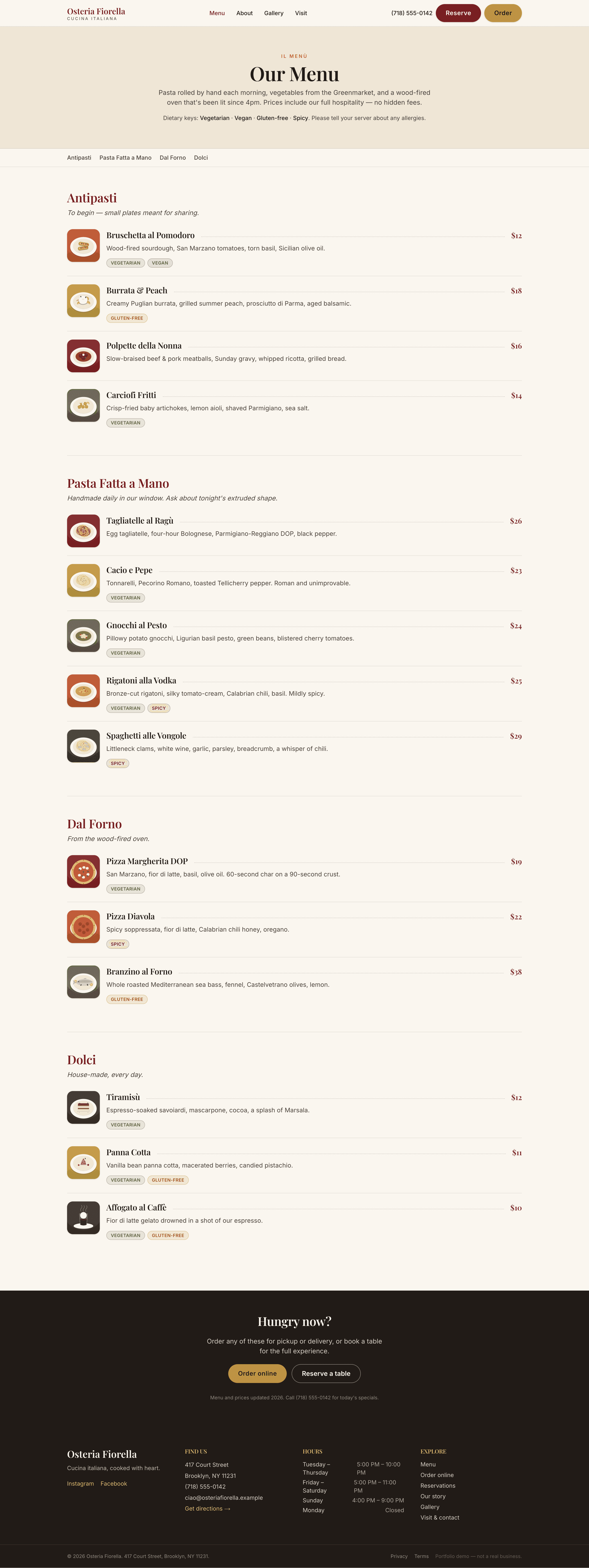 The menu as real, indexable HTML
